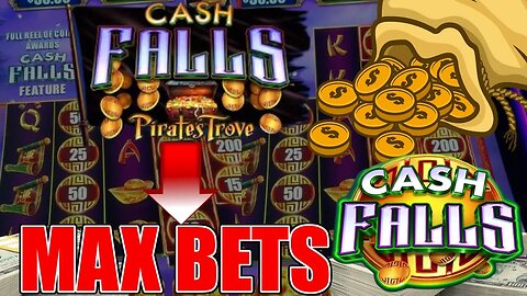 $50 Max Bets on Cash Falls High Limit Slot Wins & Pirate’s Trove Big Coin!