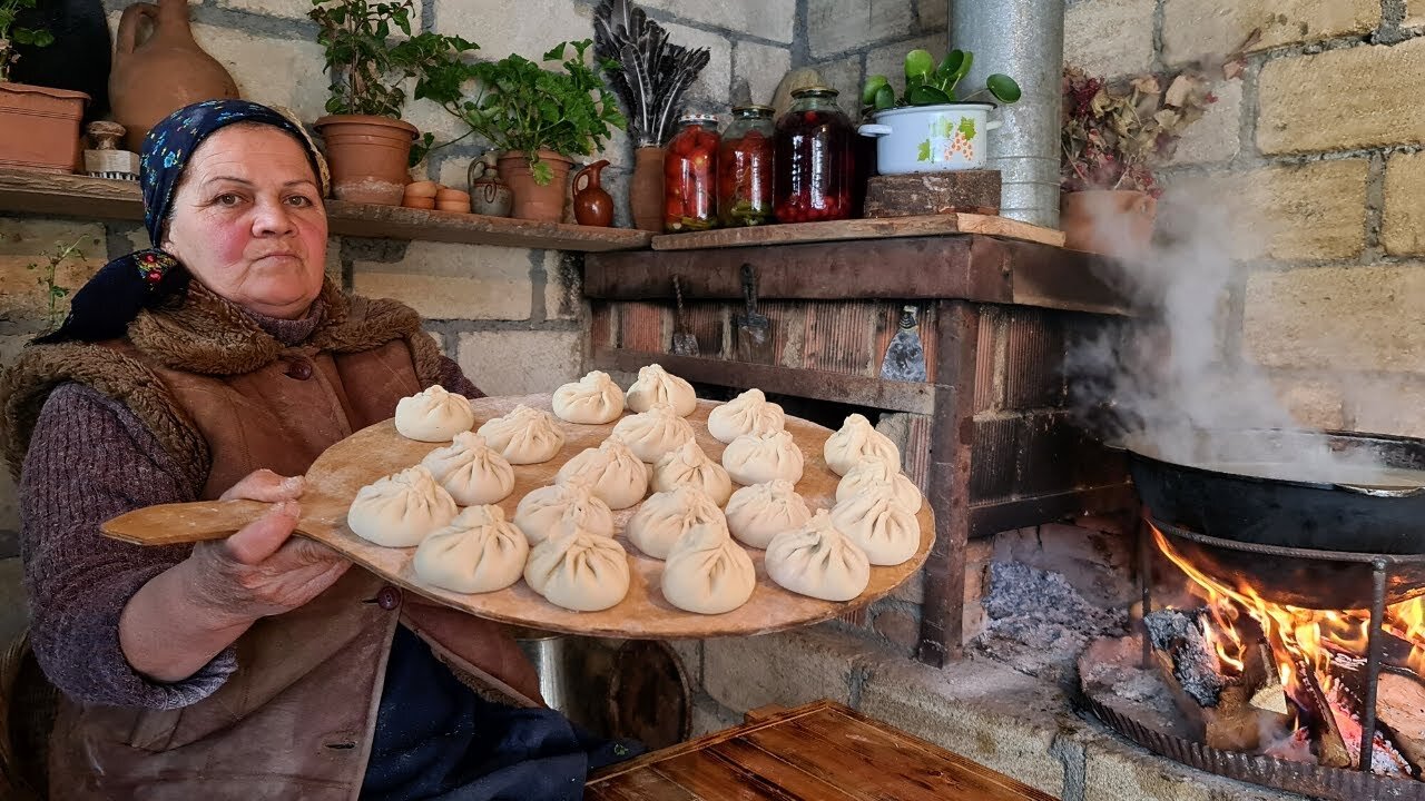 We have prepared Georgian Khangali, Khinkali Georgian Dumplings, Outdoor Cooking