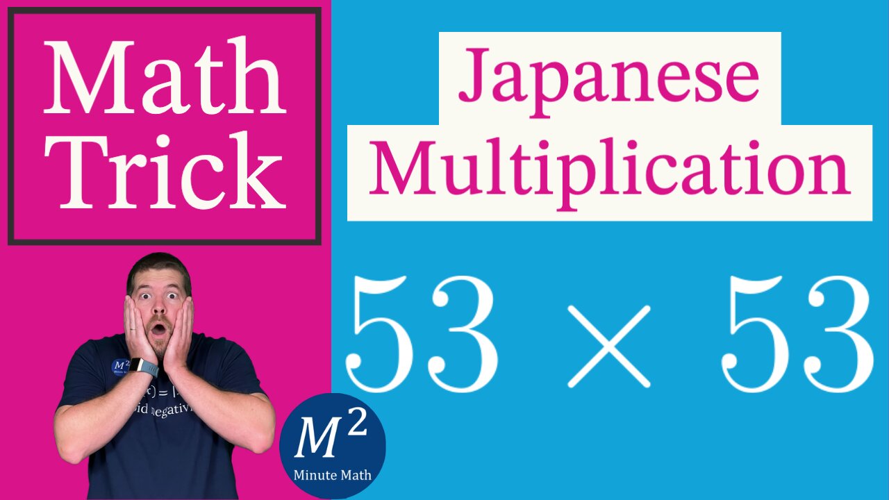 Japanese Multiplication with Lines | 53•53 | Minute Math Tricks - Part 65 #shorts