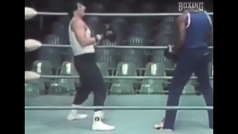 Carl Weathers and Sylvester Stallone choreograph for Rocky, 1976