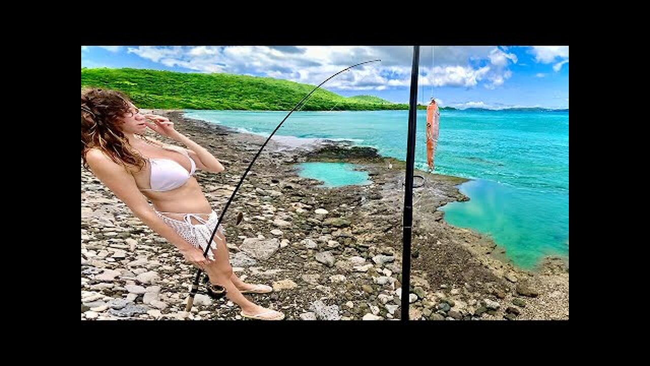 Fishing A Tropical Caribbean Island