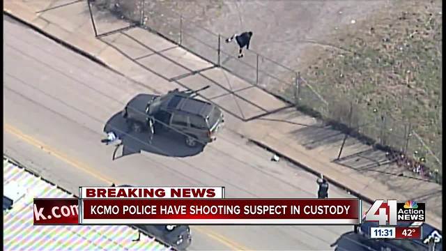 Shooting suspect in custody after police chase