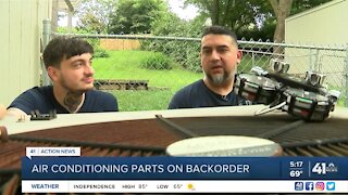 Air conditioning parts on backorder