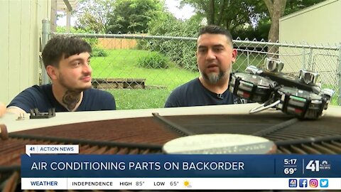 Air conditioning parts on backorder