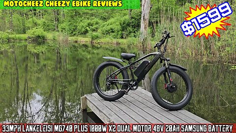 33Mph Lankeleisi MG740 Plus 1000Wx2 Dual Motor at Bike E-Mountain Bike 48V 20Ah Samsung Battery