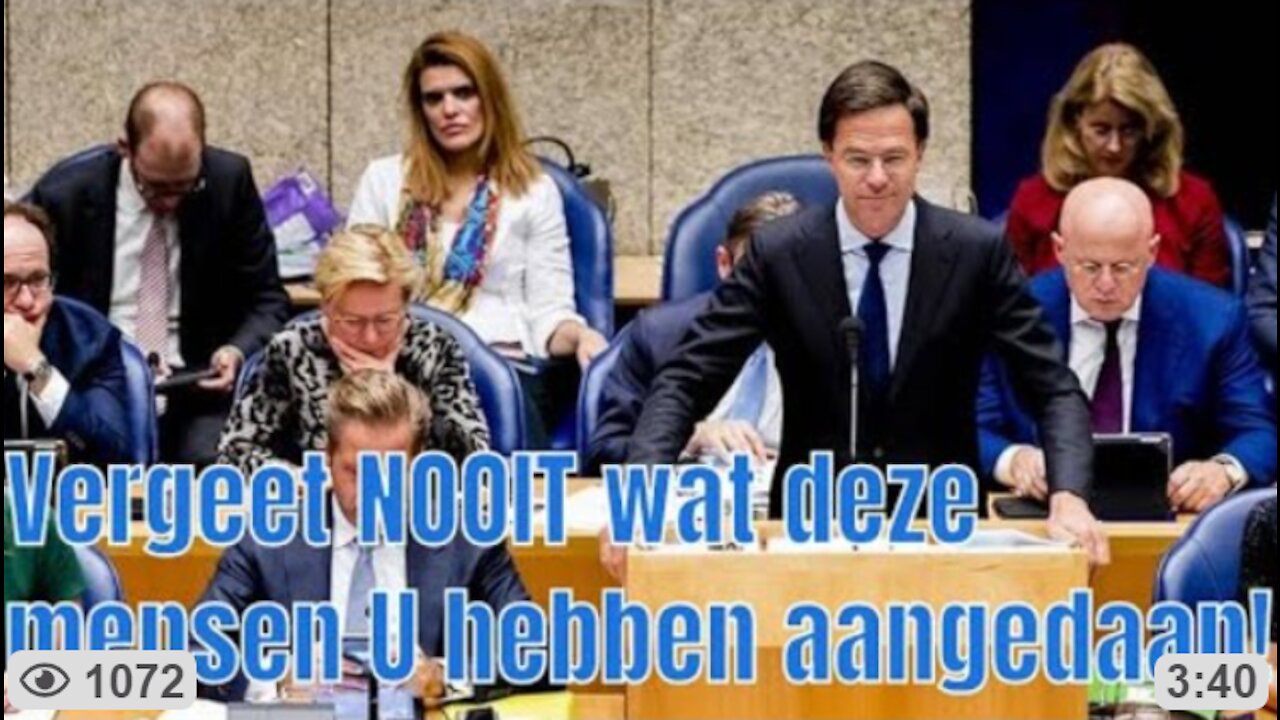 Vergeet nooit wat deze mensen ons hebben aangedaan