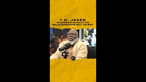 @bishopjakes Business is built on relationships not talent. #tdjakes 🎥 @breakfastclubam