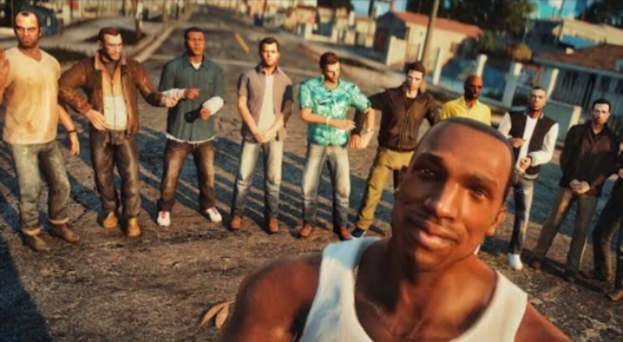 All Gta Characters Meetup in Groove Street