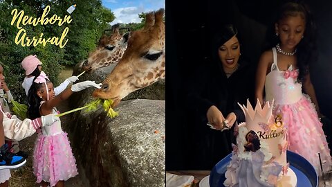 Cardi B Takes Kulture To Feed The Giraffes In Paris For Her 6th B-Day! 🦒