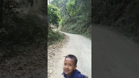 He is try to dance with the track 🤣🤣🤣🤣#shorts #kids #treaking #forest