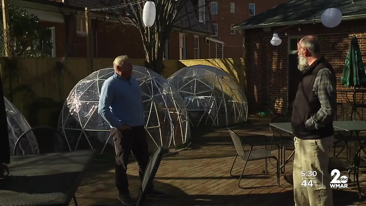 Reynolds Tavern in Annapolis creates igloos to help expand outdoor dining