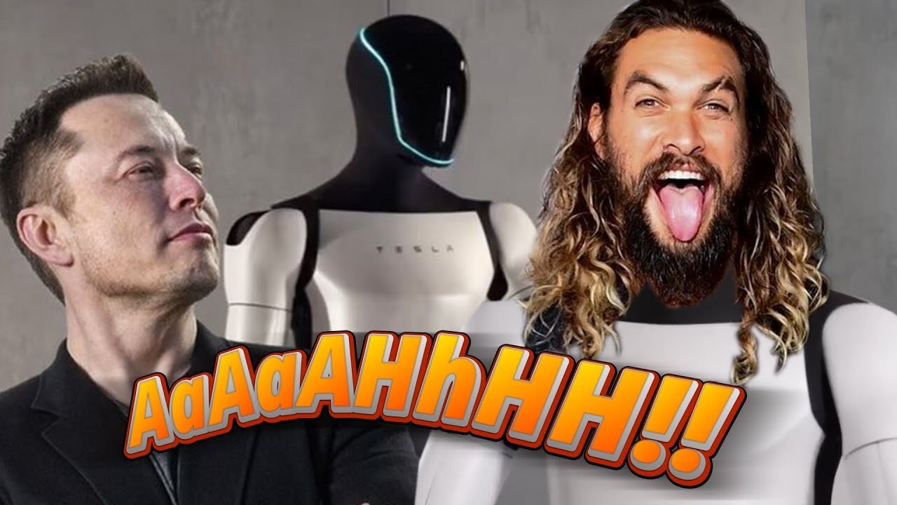 Elon Musk reveals Jason Momoa Tesla Bot 2.0 - Optimus Gen 3 robots