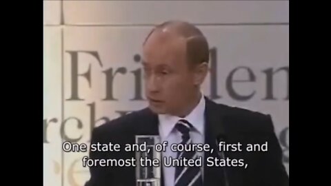 Prophetic Putin´s Munich Speech (2007): "It´s over with the US unipolar world dominance"