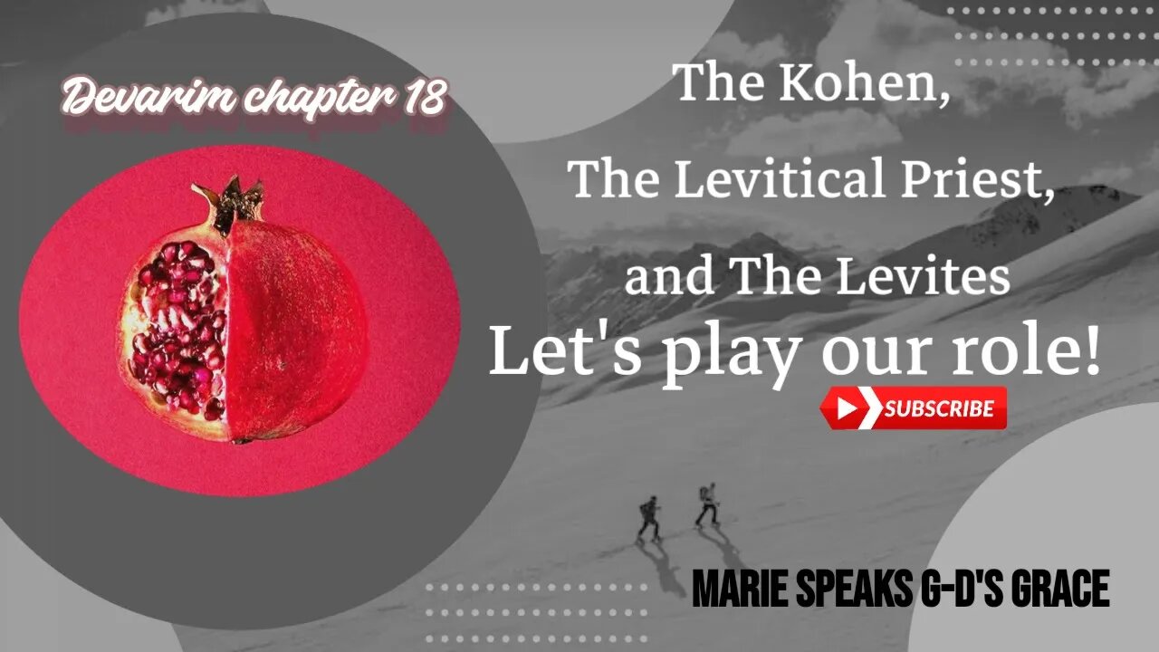 Devarim chapter 18: The Kohen, The Levitical Priest, and The Levites... let's play our role!