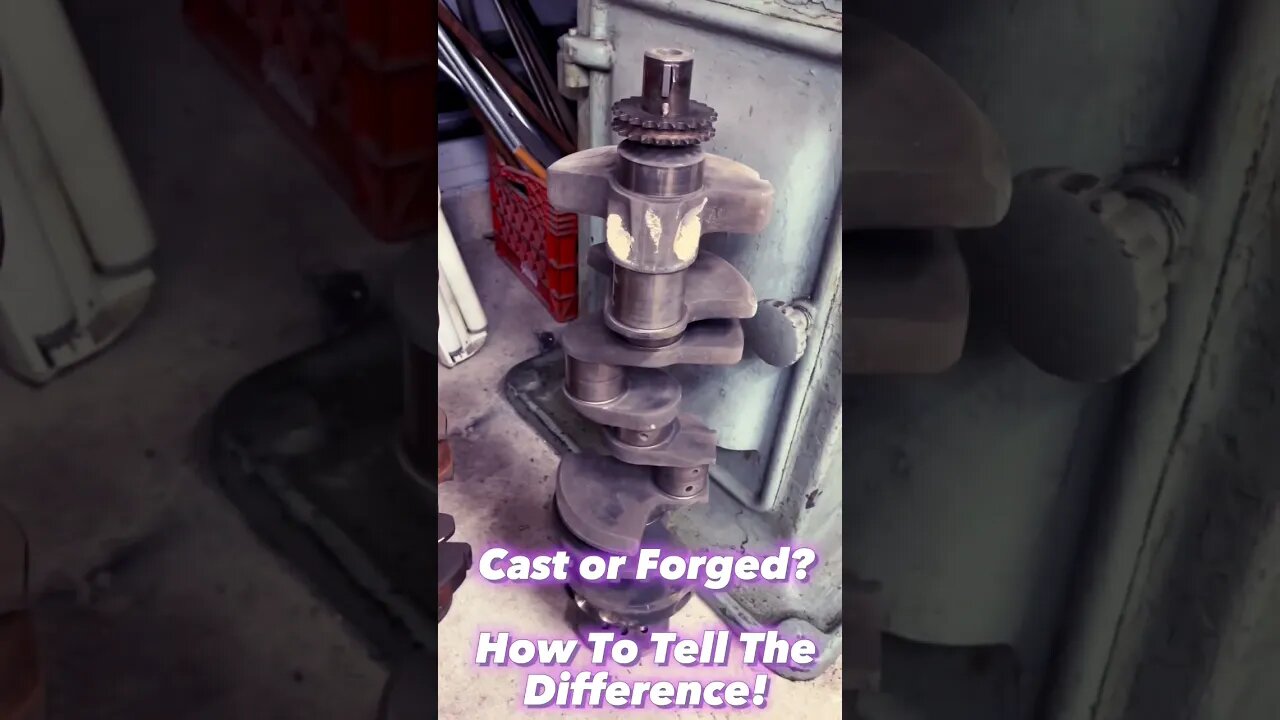 How To Tell The Difference Between A Cast And Forged Crankshaft… The Easy Way! #shorts