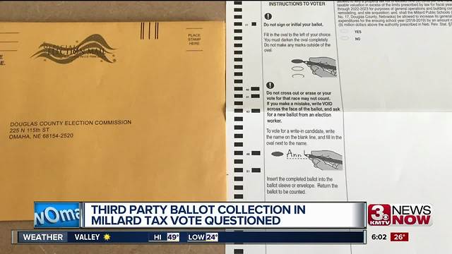 Ballot collection questioned in Millard tax levy