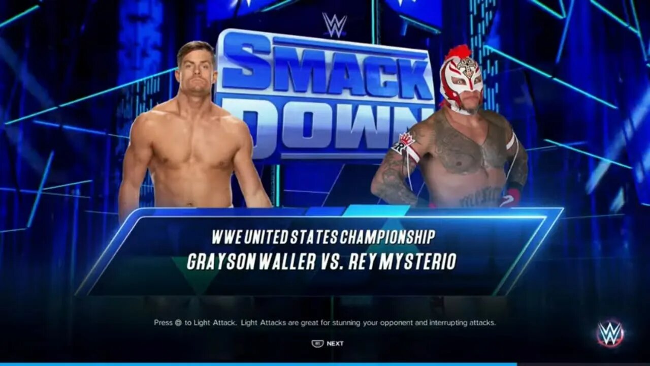 Smackdown Rey Mysterio vs Grayson Waller for the WWE United States Championship