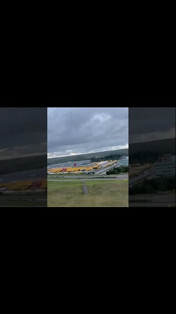 Airplane takes of so fast-amazing-beautiful view from up above