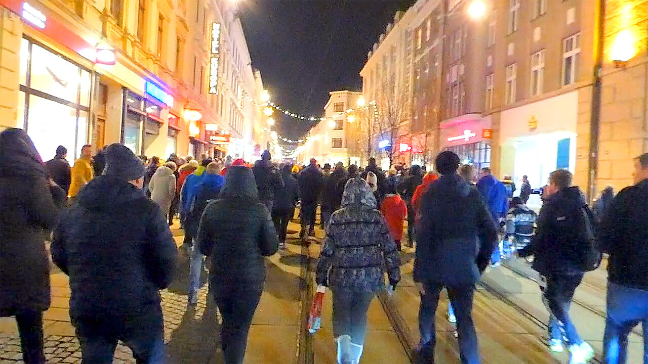 Eindrücke vom 91.Montagsspaziergang in Görlitz am 24.01.2022