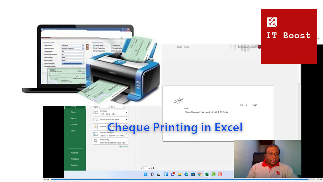 Cheque Printing in Excel | Numbers to Words in Excel