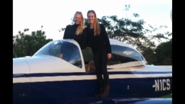 Local woman competing in a women's cross country air race