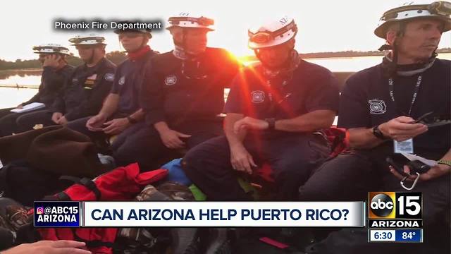 Arizona ready to deploy aide to Puerto Rico if called