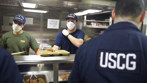 B-Roll USCGC Stone (WMSL 758) galley operations