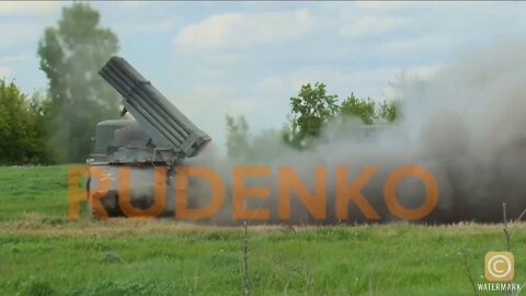 Grad counter-battery fire in the Marinka area