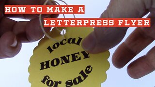 About Beehive Yourself | How To Make A Letterpress Flyer