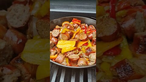 sausage and peppers #cooking #sausage #peppers #grill