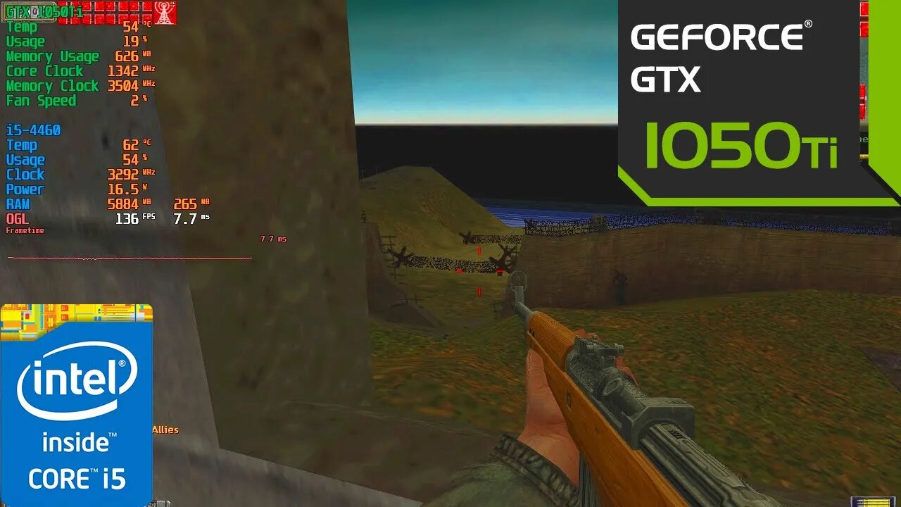 Day of Defeat - i5-4460, GeForce GTX 1050 Ti & 720p