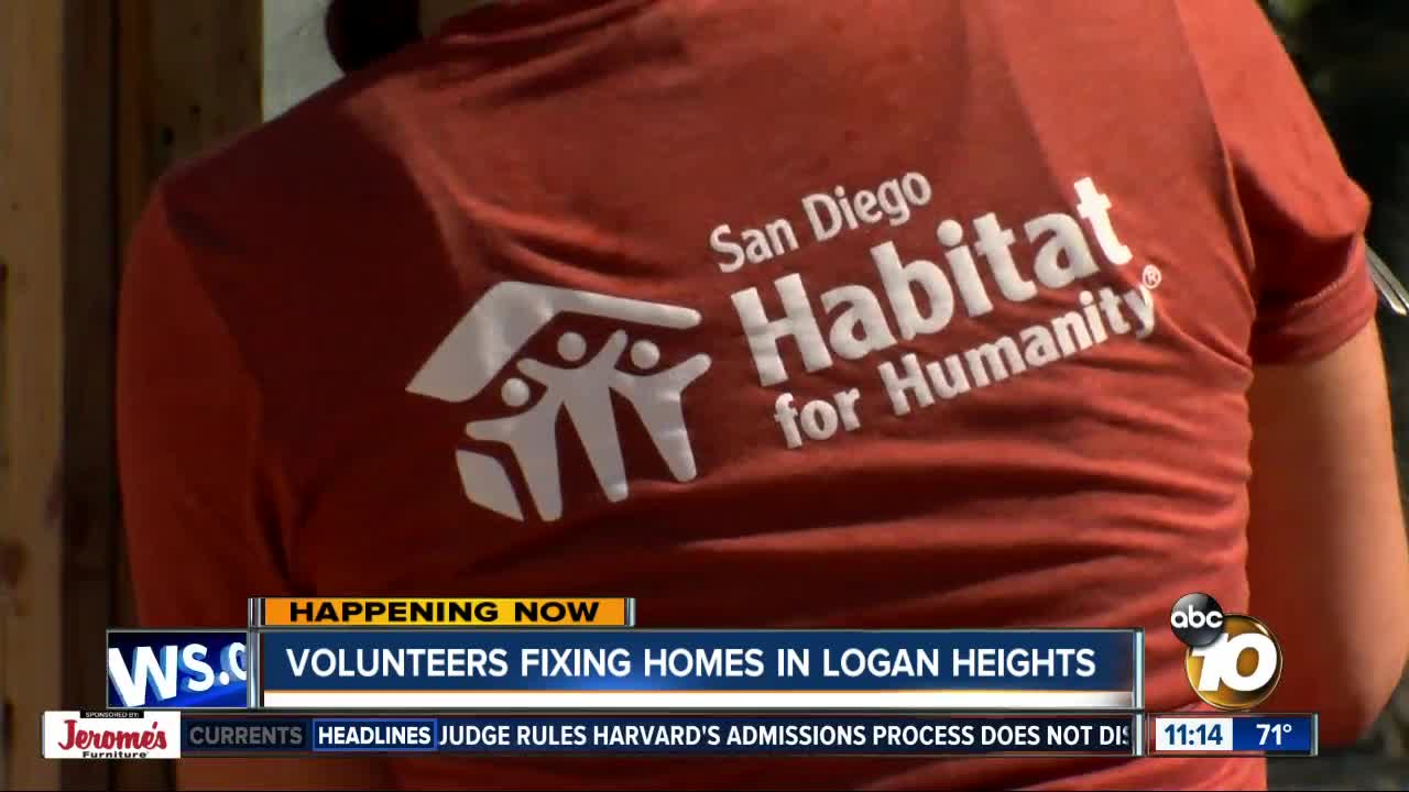 Volunteers fix up homes in Logan Heights