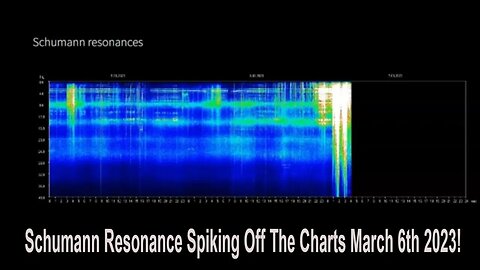 Schumann Resonance Spikes Off The Charts March 6th 2023!