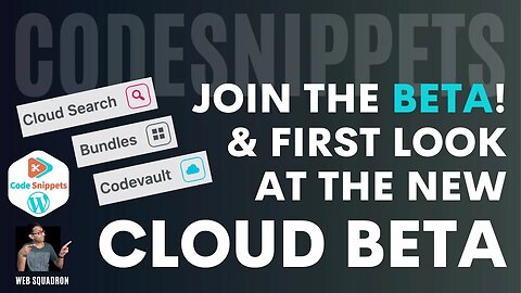 Code Snippets Cloud BETA - New Code Snippets Cloud Features #CodeSnippets
