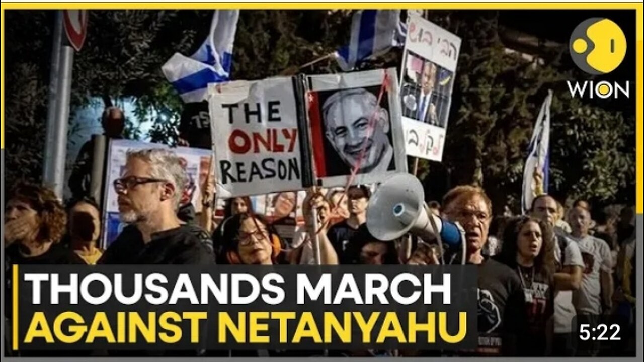 Isreal-Hamas War: Protest against Netanyahu in Tel Aviv calling for the release of hostage