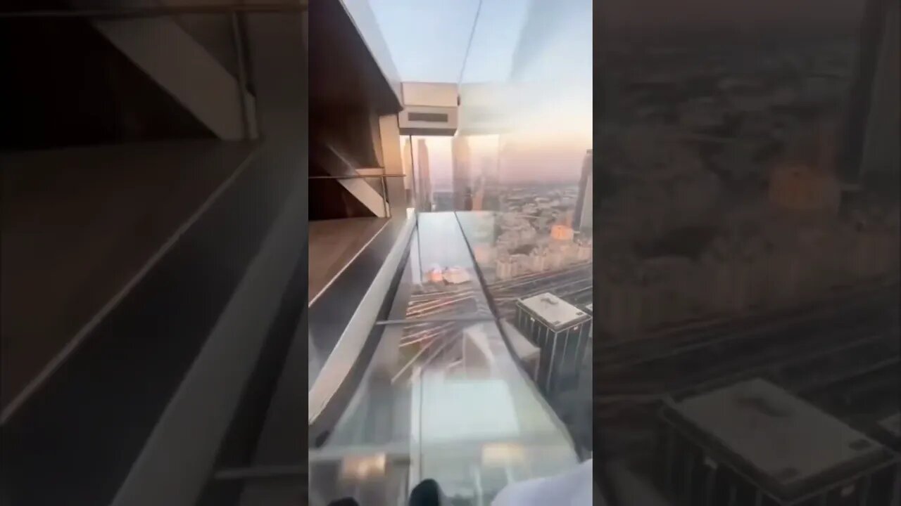 Who Among You Are Brave Enough To Slide Down A Glass Slide At 83 Floors Up Like These Chinese Girls?