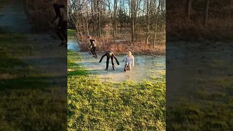 Knee Sliding on Ice