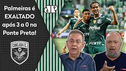 "O Palmeiras tá em OUTRO NÍVEL! É DESPROPORCIONAL!" Verdão é EXALTADO após 3 a 0 na Ponte Preta!