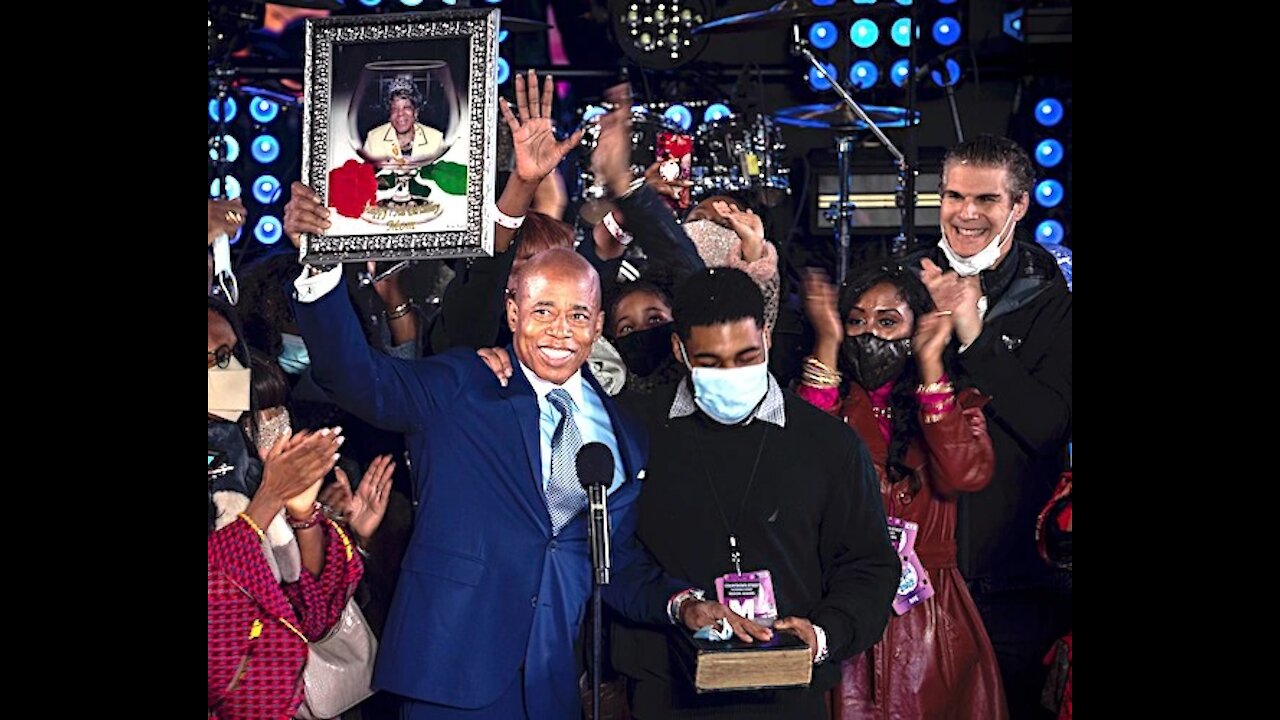 Eric Adams Sworn in as New York City Mayor After Ball Drop