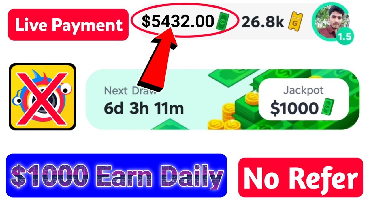 Live Payment Proof $1000 With Gamee Earning App | Make money online paypal.