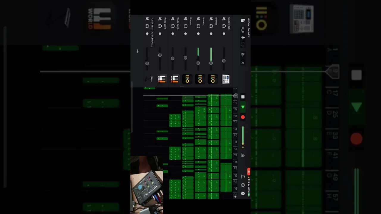 This is the 1st part of Ghawshal mastering the beat called "Grilled Gritty" using Cubasis 3 on iPad.