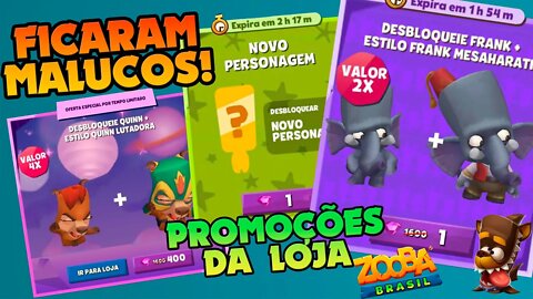 APROVEITEM! Quase GRÁTIS Promoção de Personagens por GEMAS! Zooba