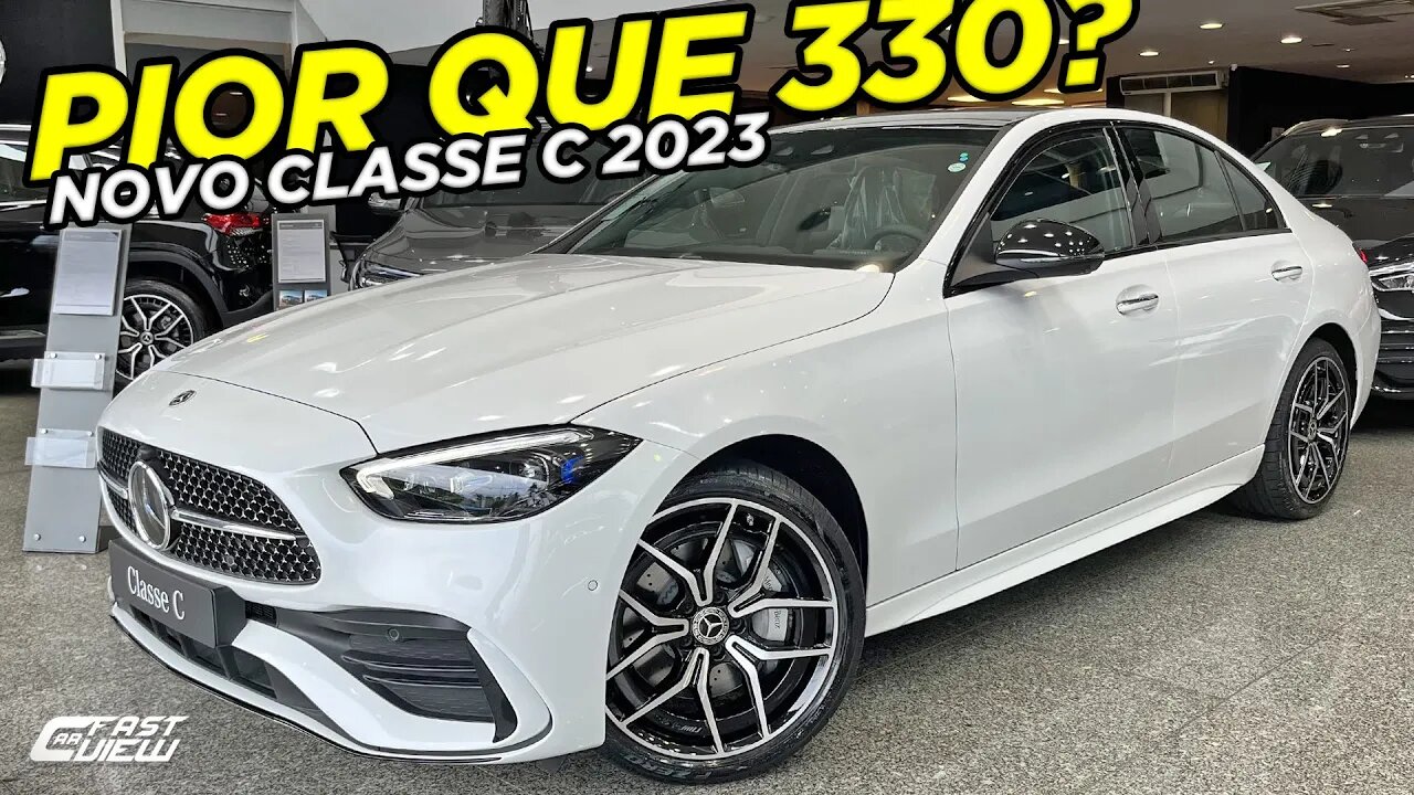 NOVO MERCEDES BENZ C300 AMG LINE 2023 É MAIS REFINADO E TRAZ PAINEL MAIS "ACEITÁVEL" QUE BMW 330e?