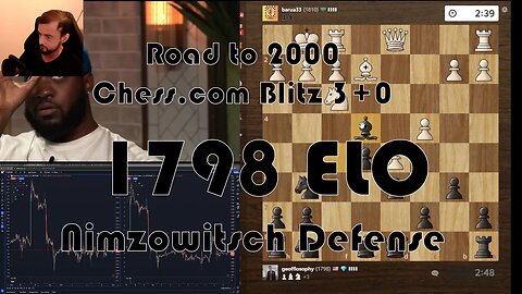 Road to 2000 #265 - 1805 ELO - Chess.com Blitz 3+0 - Nimzowitsch Defense