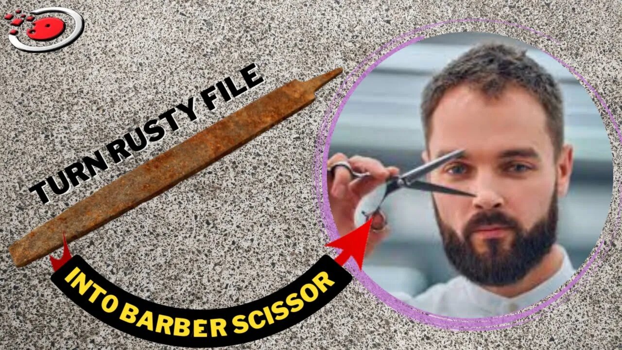 Watch🔴 - How I Turn Rusty File Into a Barber Scissor in Just 9 Minutes!