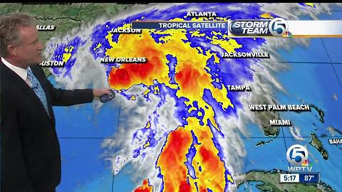 Cindy dumps rain into the Gulf