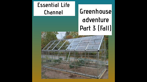 Greenhouse Adventure Part 3- Essential Life Series