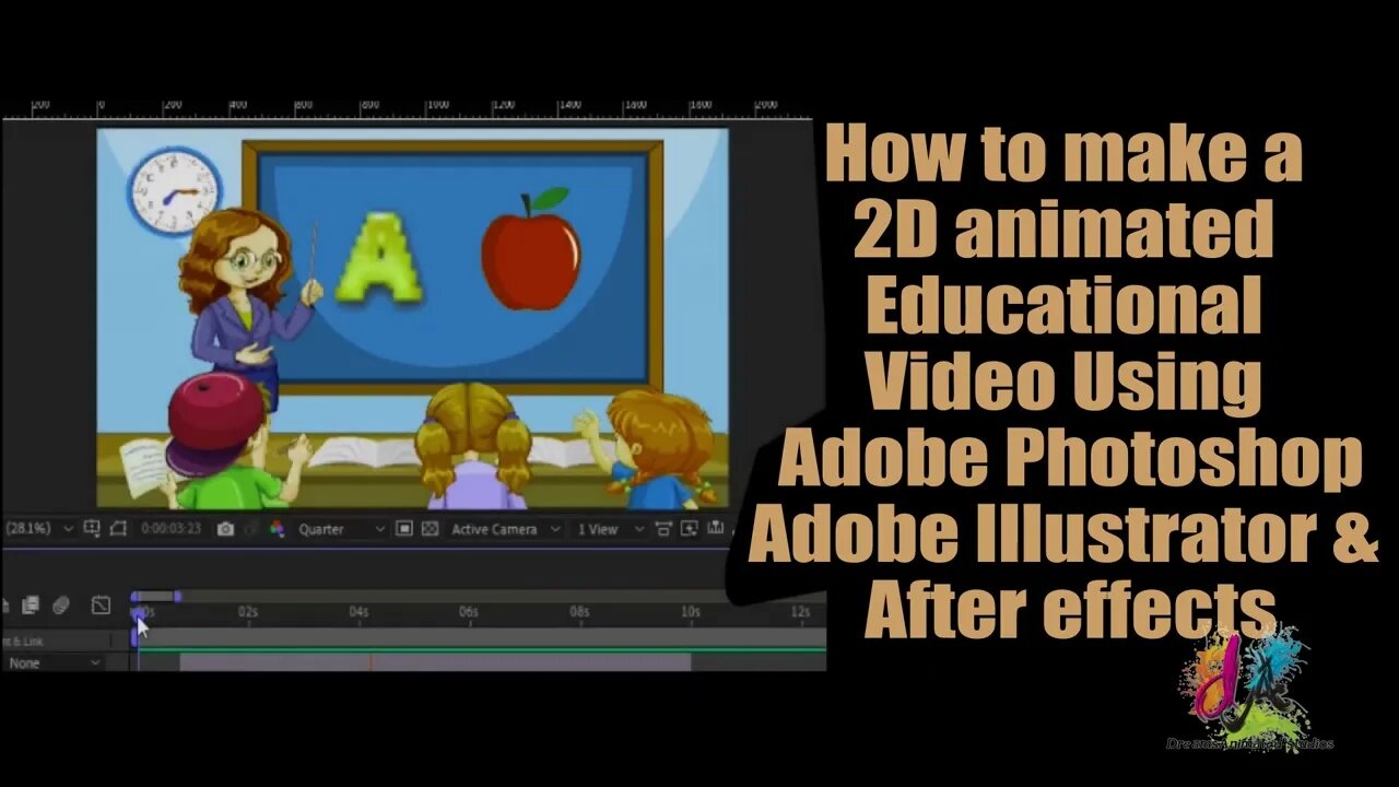 How to make 2d animated video for education.