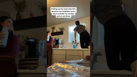 Putting up the cool color film because my neighbors put a Video By m percifield #Shorts