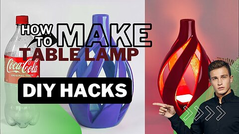 Table lamp making || Plastic bottle Corner Flower vase || Lighting lamp making